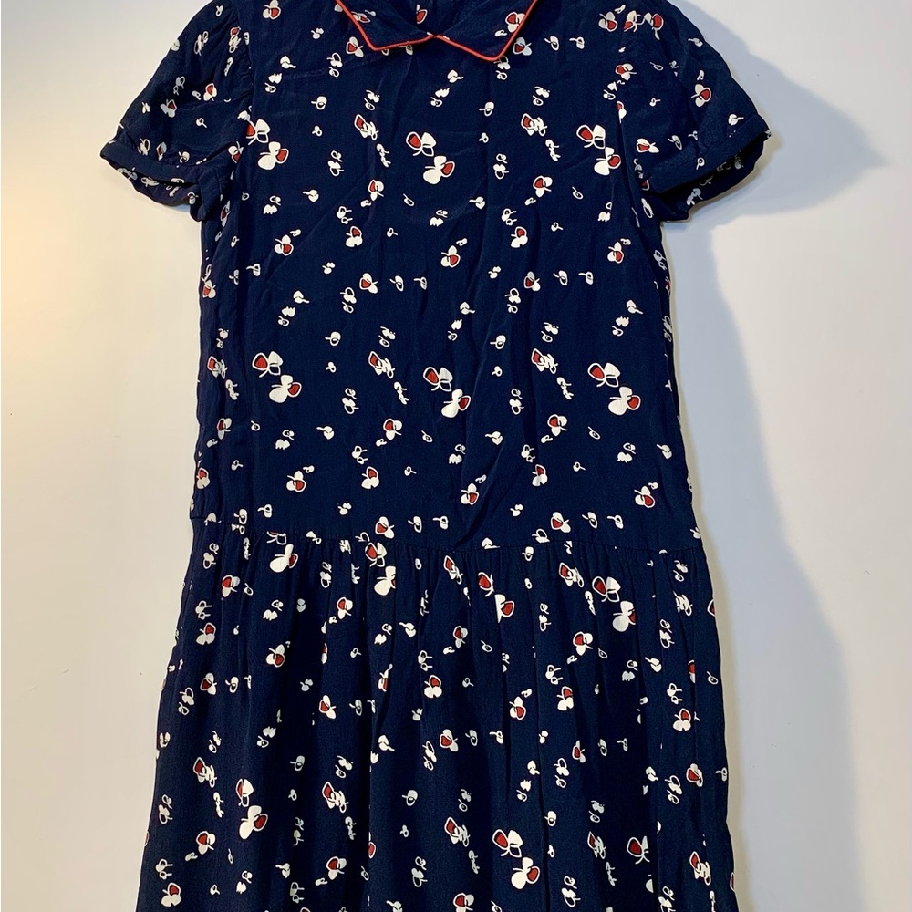 Bonpoint Navy Blue Floral Kids Dress